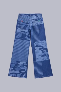 Kick Flare Bleu Camouflage