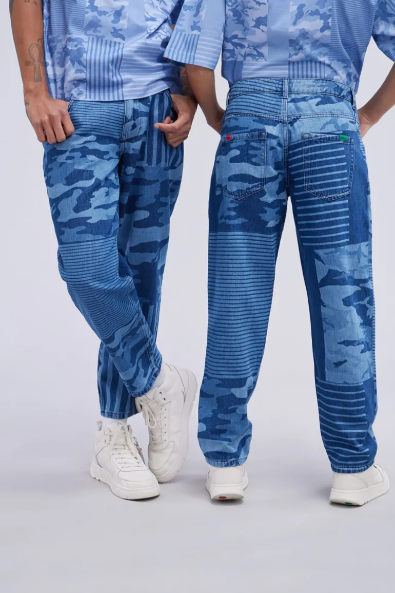 Kick Jean Bleu Camouflage