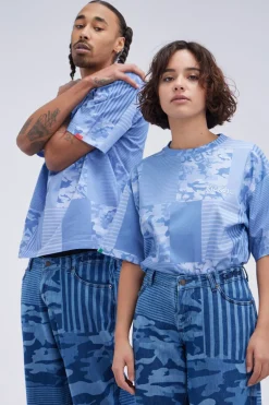 Kick TShirt Bleu Camouflage