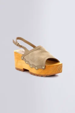 Kick Wedge Wood Beige