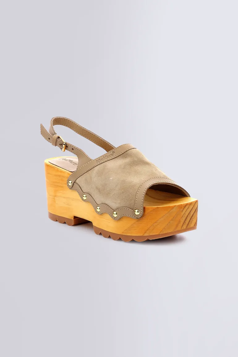 Kick Wedge Wood Beige