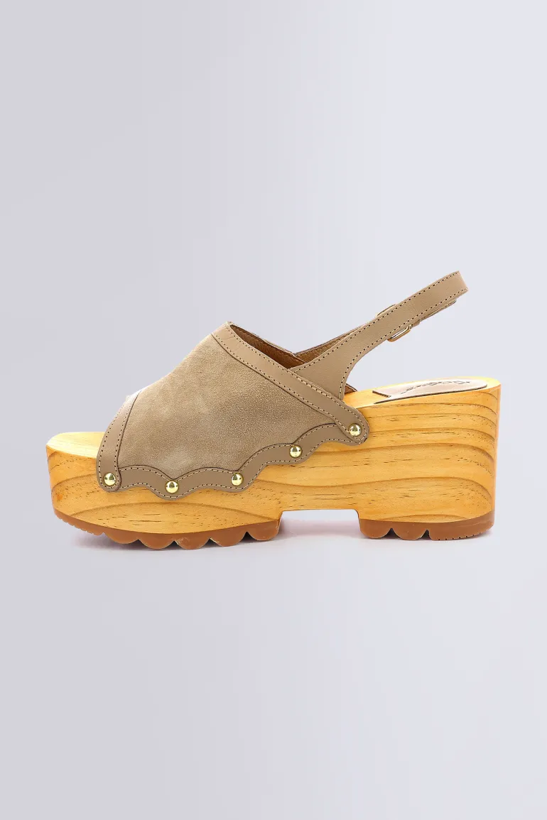 Kick Wedge Wood Beige